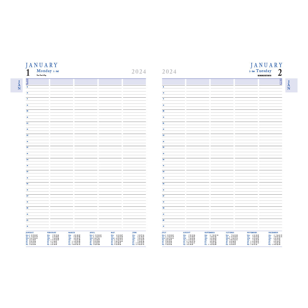 Classic White Day per Page Diary A4