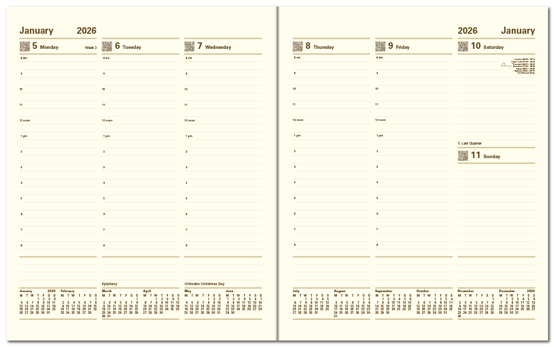 Lexicon Quarto Week to View Appointment Diary
