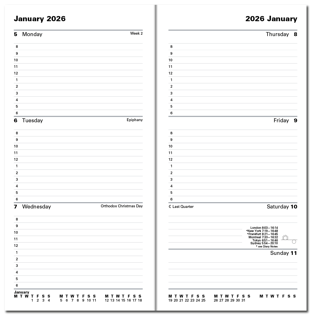 Executive Slim Week to View Portrait Appointment Diary