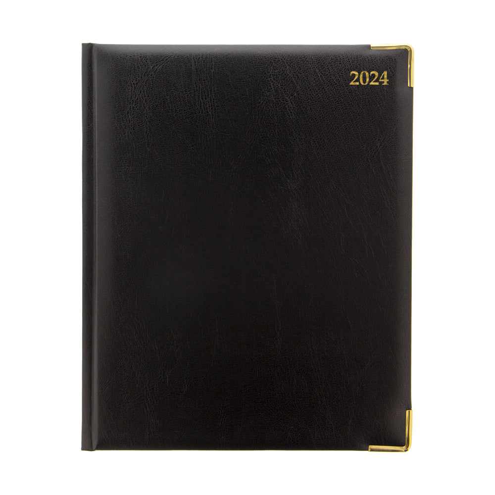 Classic Cream Week to View Diary Quarto Black