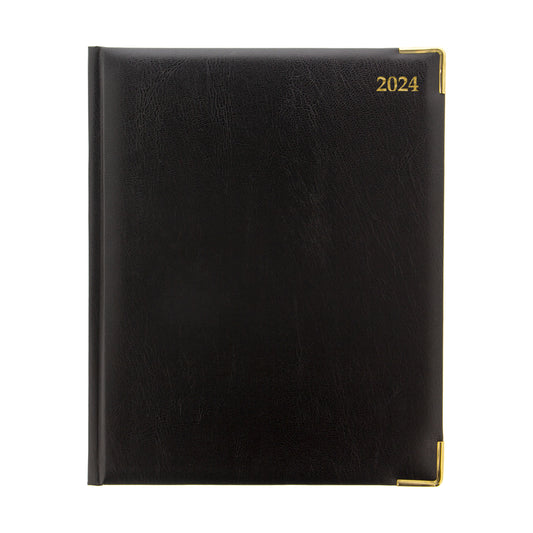Classic Cream Week to View Diary Quarto Black