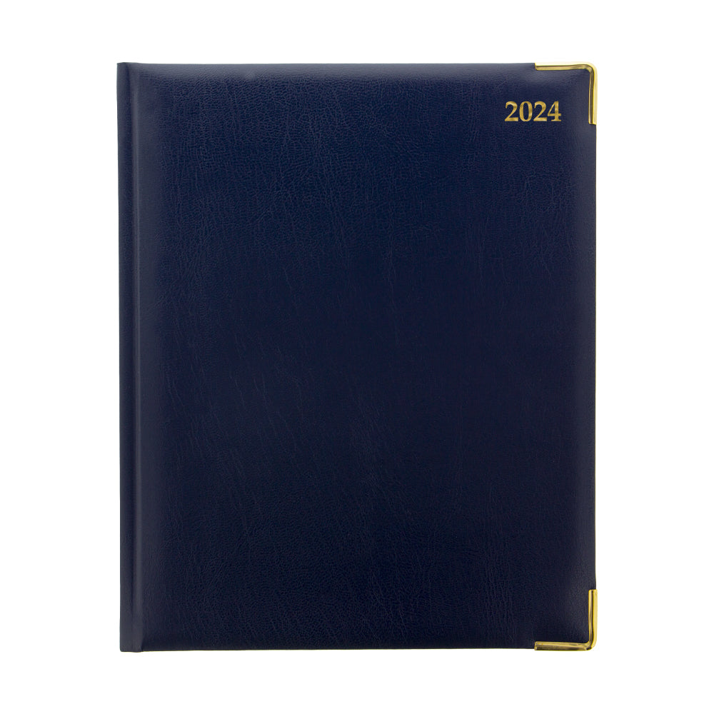 Classic Cream Week to View Diary Quarto Blue