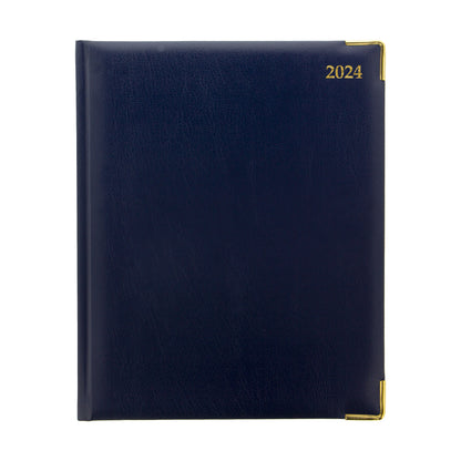 Classic Cream Week to View Diary Quarto Blue