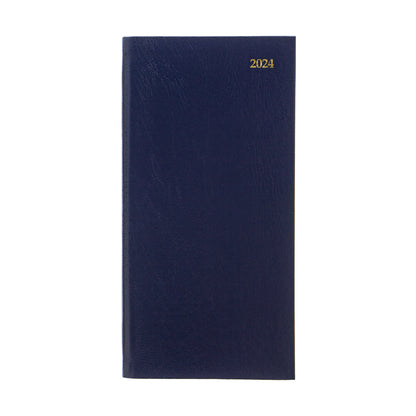 Classic White Week to View Diary Slim Blue