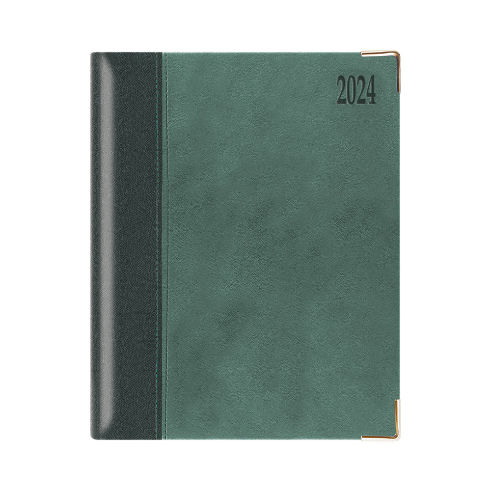 Executive Week to View Diary Quarto Green/Green