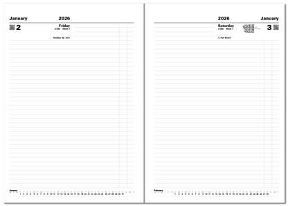 Classic A4 Day to a Page Diary