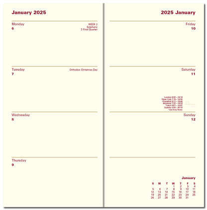 Lexicon Slim Week to View Portrait Appointment Diary