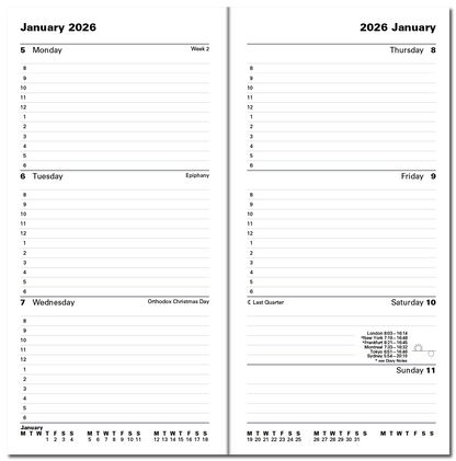 Executive Slim Week to View Portrait Appointment Diary