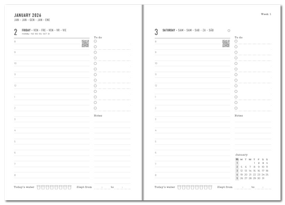 Verona Quarto Day to a Page Appointment Diary