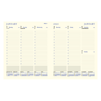 Classic Cream Week to View Diary Quarto