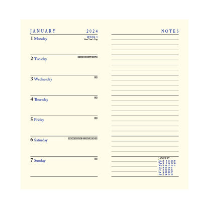 Lexicon Week to View Diary with Notes Slim