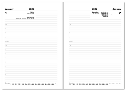 Classic A5 Day to a Page Appointment Diary